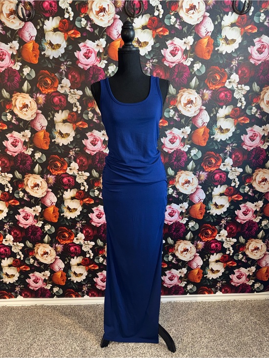 Victoria's Secret Dresses & Skirts - Victoria's Secret Royal Blue Sleeveless Maxi Dress w/ Ruching & Slit, S, Short